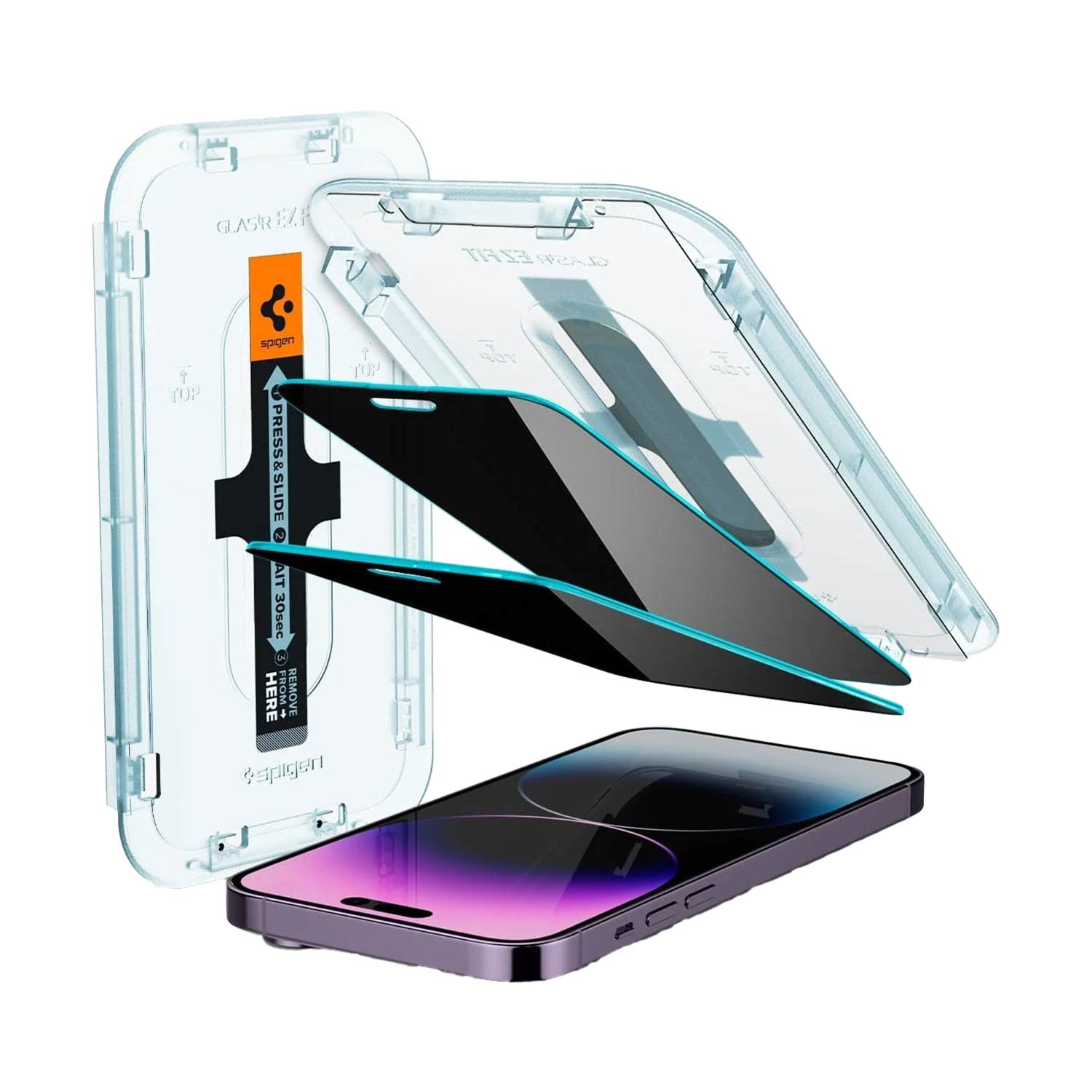 محافظ صفحه نمایش گوشی موبایل اسپیگن مدل Spigen GLAS.tR EZ Fit Privacy مخصوص گوشی موبایل اپل iPhone 14 Plus