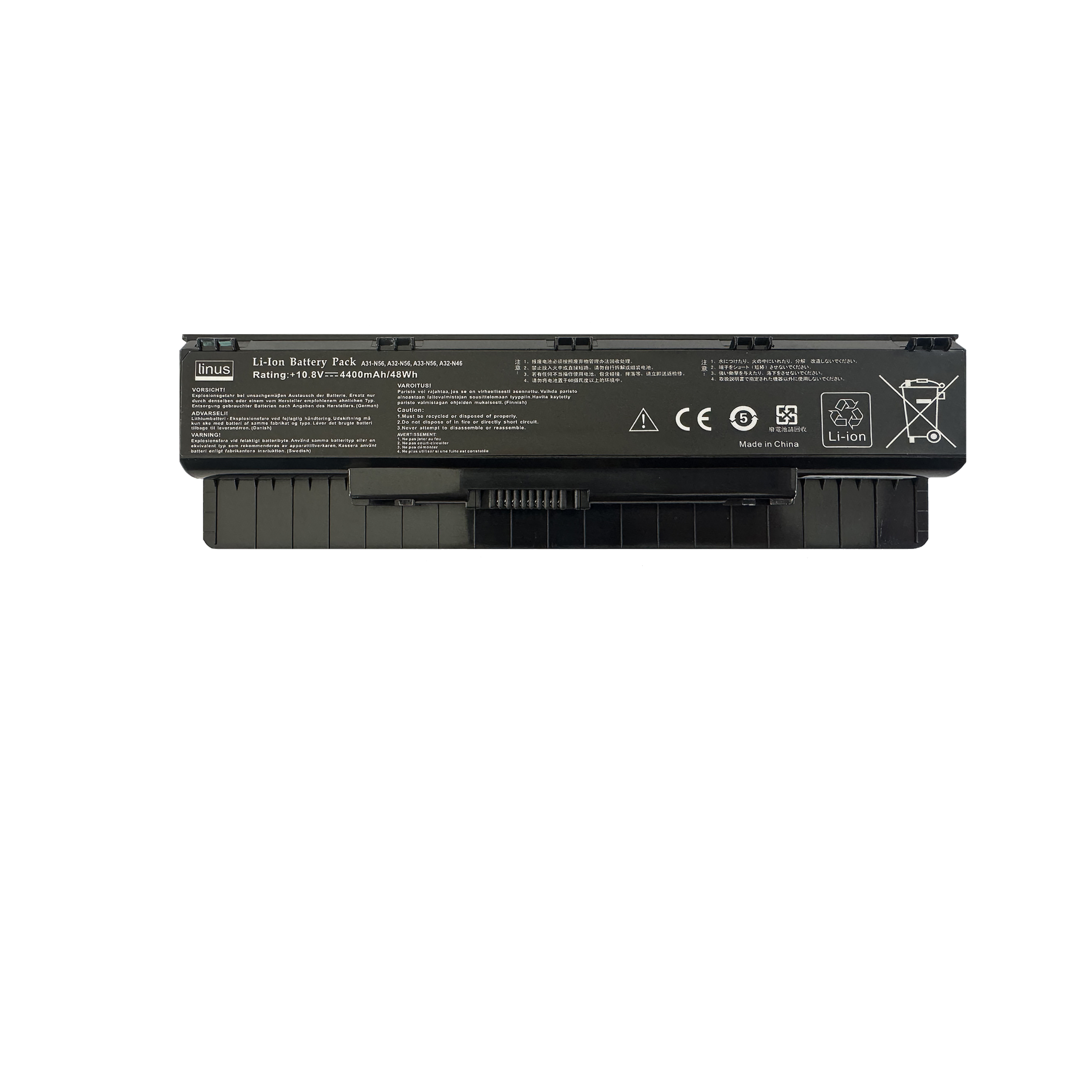 ASUS BATTERY N56-N46 6CELL 4400MAH — تصویر ۳