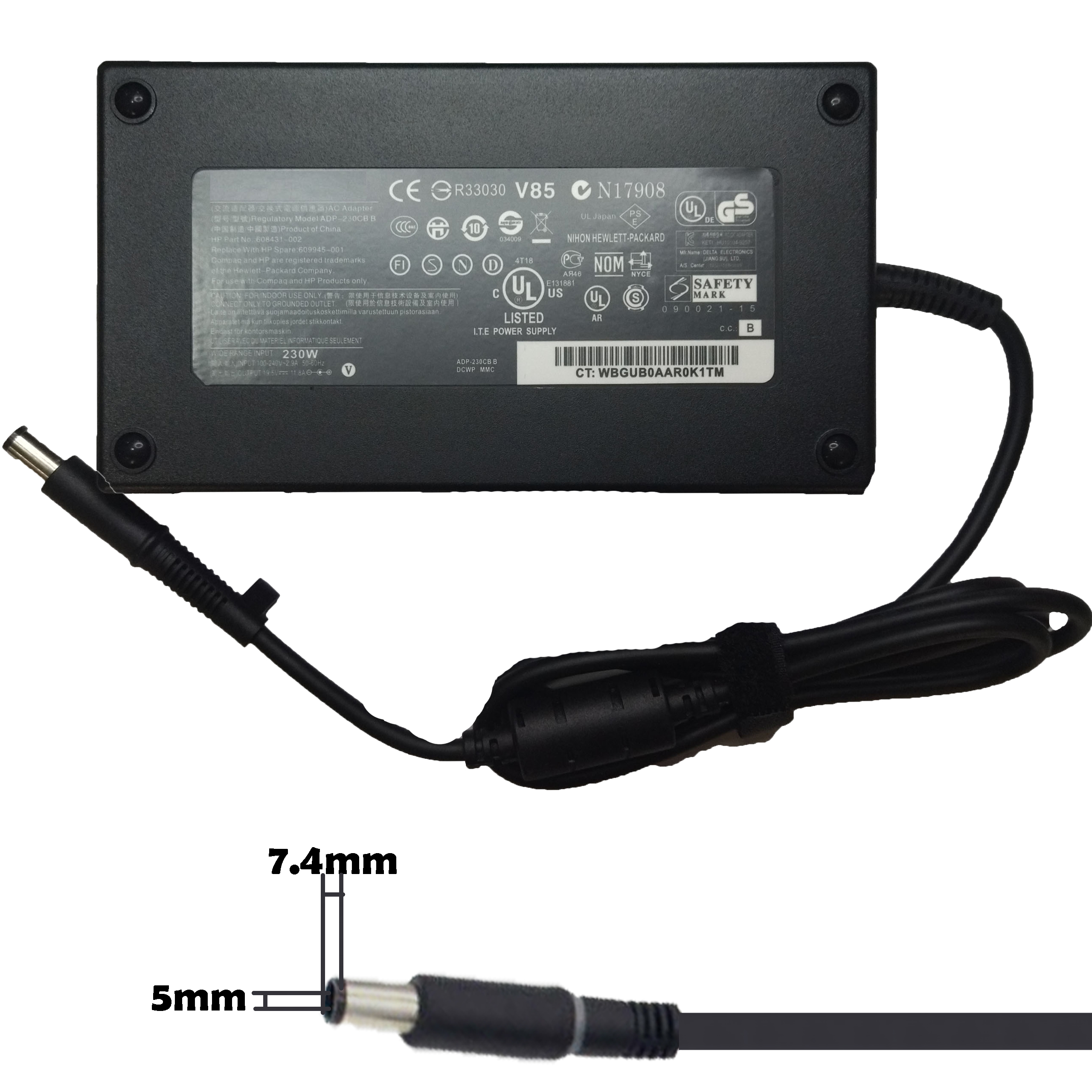 HP Adapter 19.5V 11.8A (7.4*5.0) 230W
