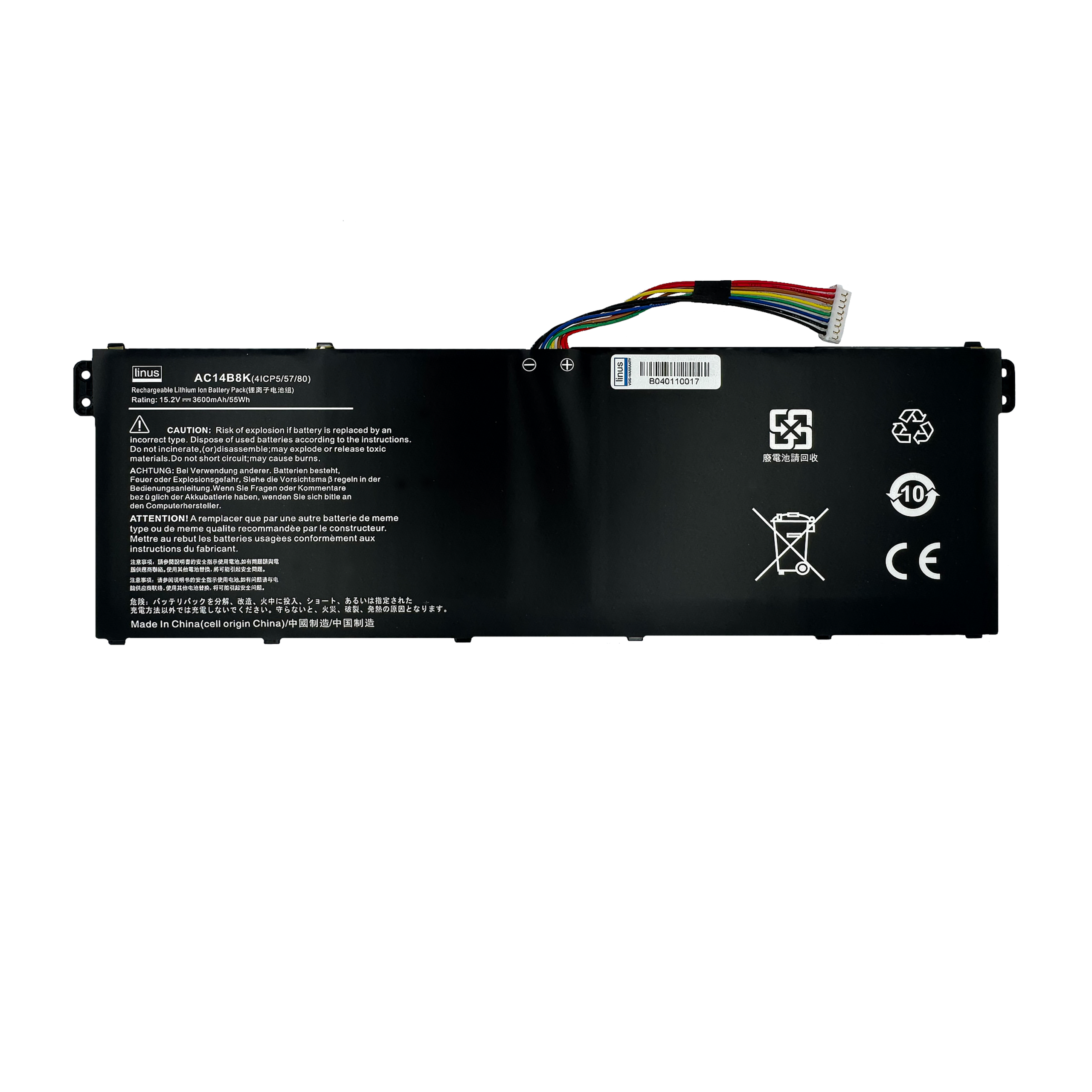 ACER BATTERY A515 AC14B8K AC14B3K 3600MAH — تصویر ۲