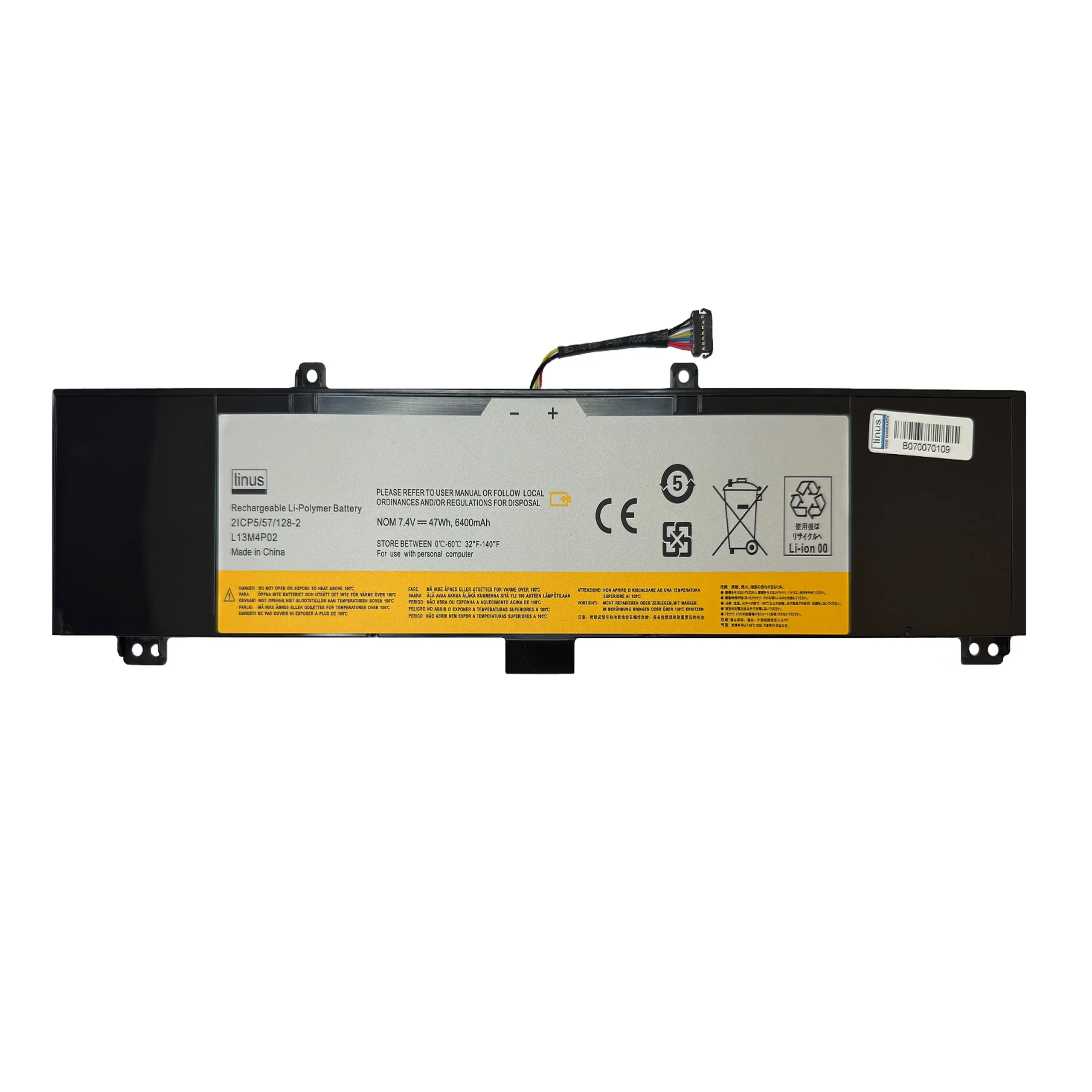 LENOVO BATTERY Y50-70 L13M4P02 6400MAH — تصویر ۲