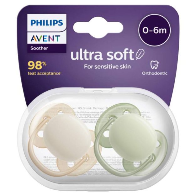 پستانک ارتودنسی فیلیپس اونت مدل Ultra Soft (۰ تا ۶ ماه)