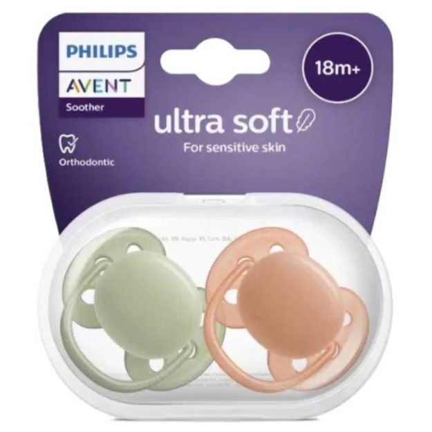 پستانک ارتودنسی اونت ۰-۶ ماه Philips Avent Ultra Soft — تصویر ۲