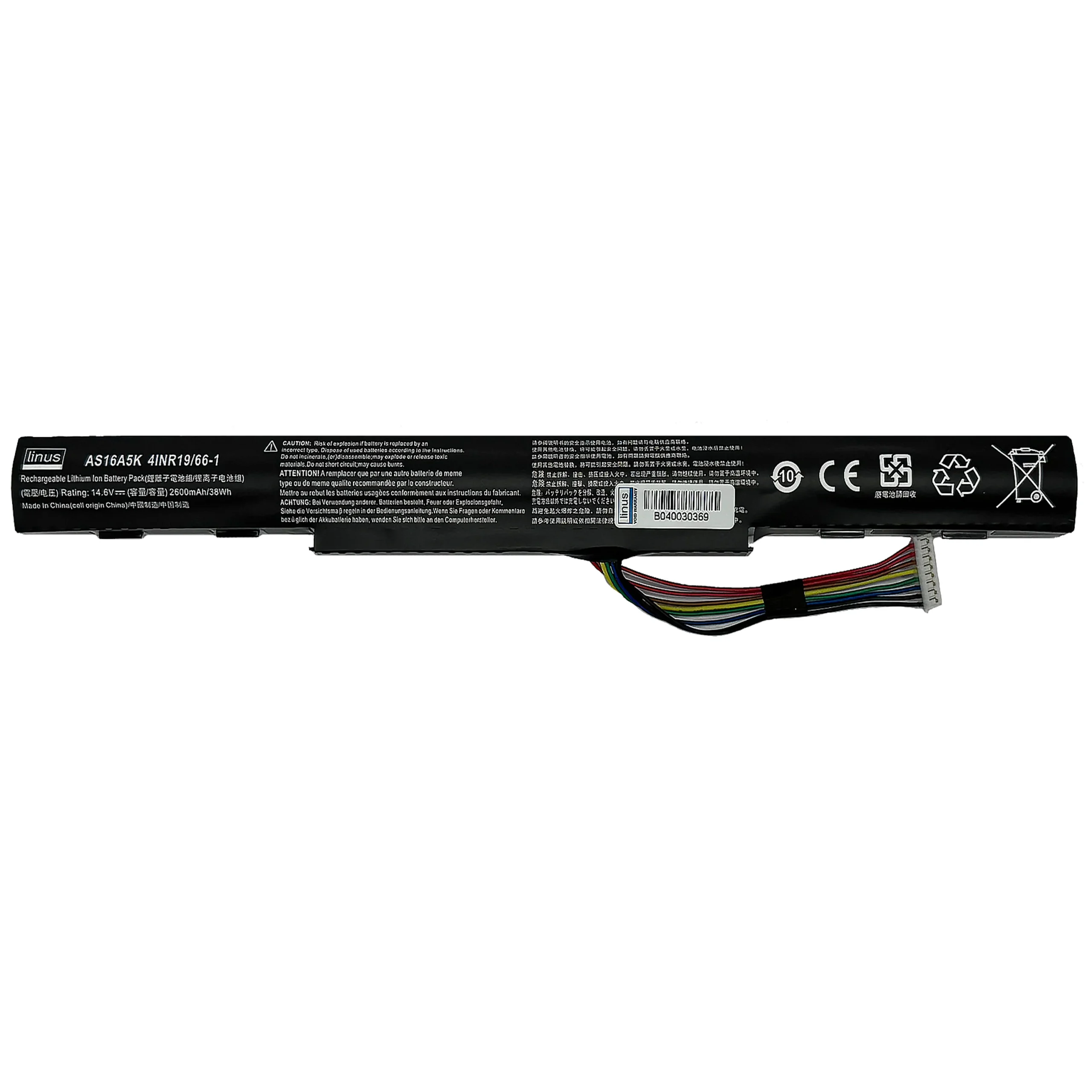 ACER BATTERY ASPIRE E5-575 as16a5k 2600MAH