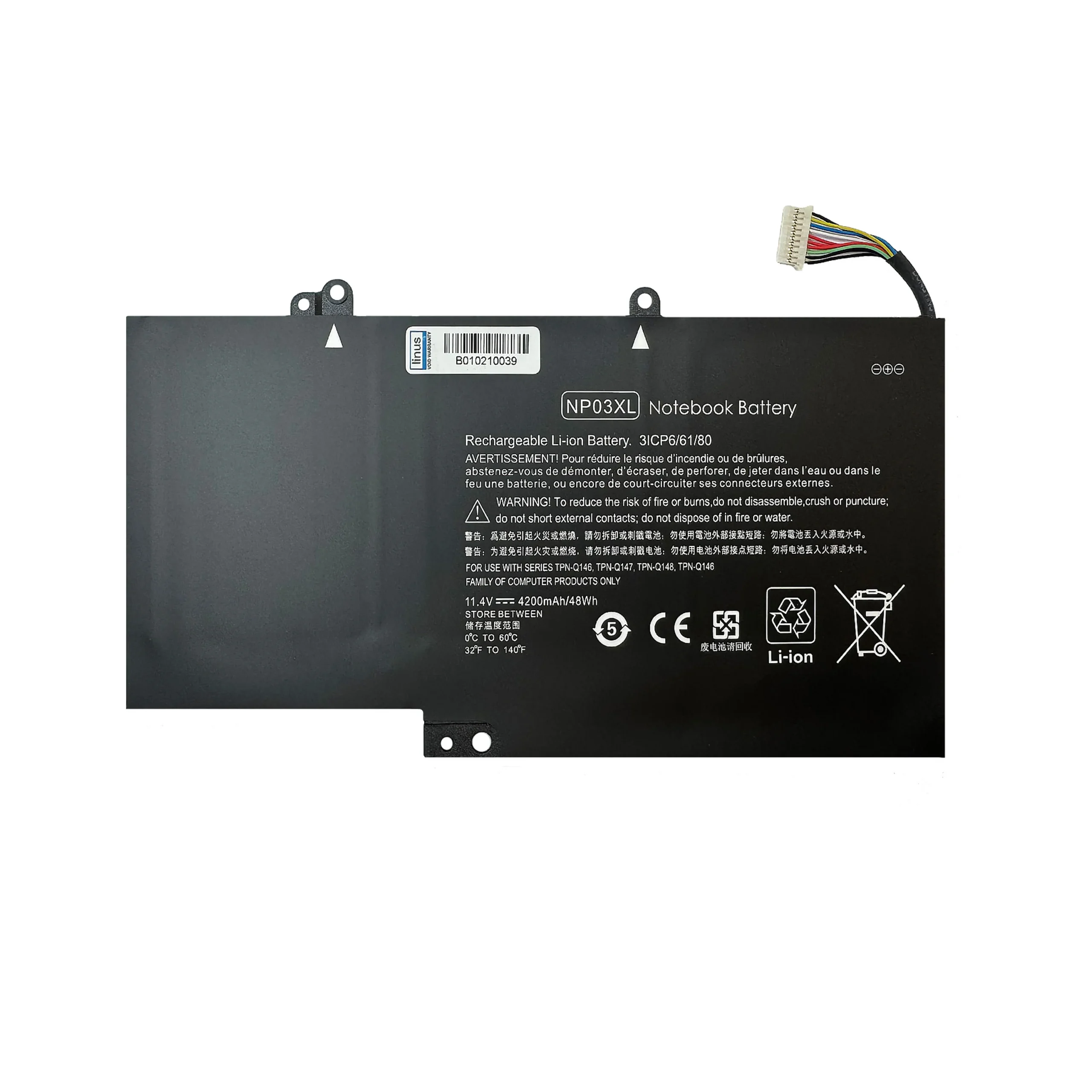 HP BATTERY Pavilin13 X360 NP03XL 4200MAH