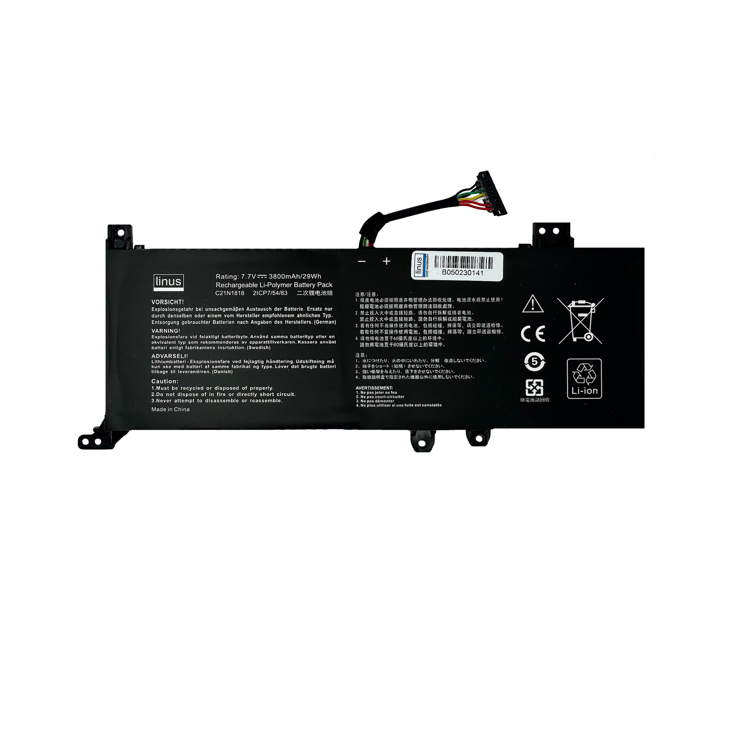 ASUS BATTERY A412 C21N1818 3800MAH