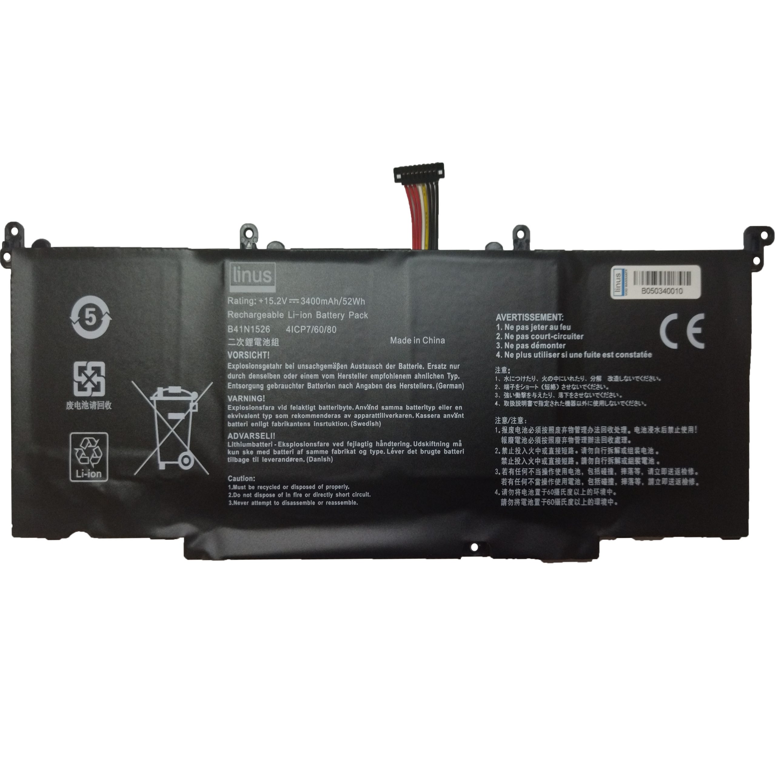 ASUS BATTERY GL502 B41N1526 3400MAH — تصویر ۳