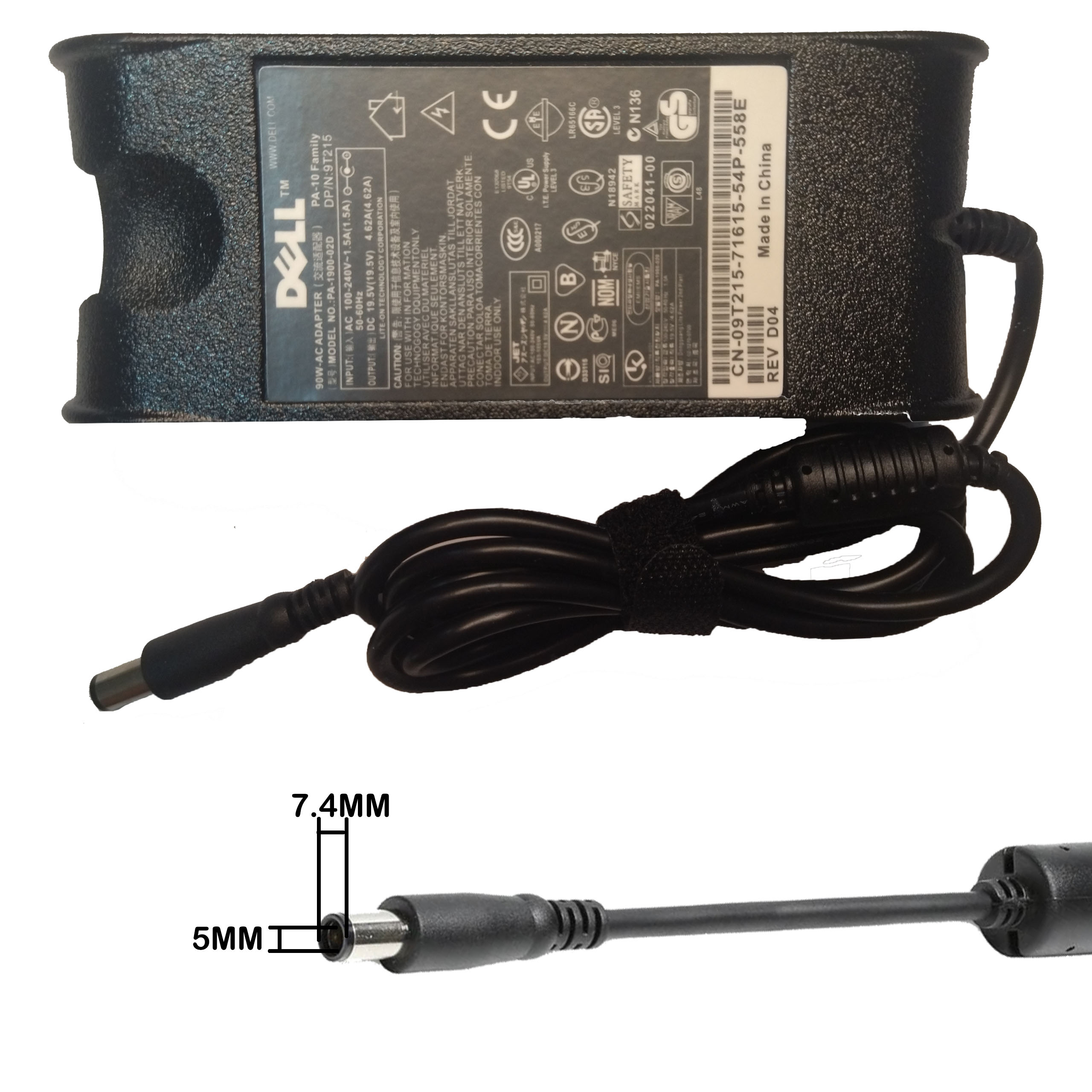 DELL Adapter 19.5V 4.62A (7.4*5.0) FAT 90W — تصویر ۲