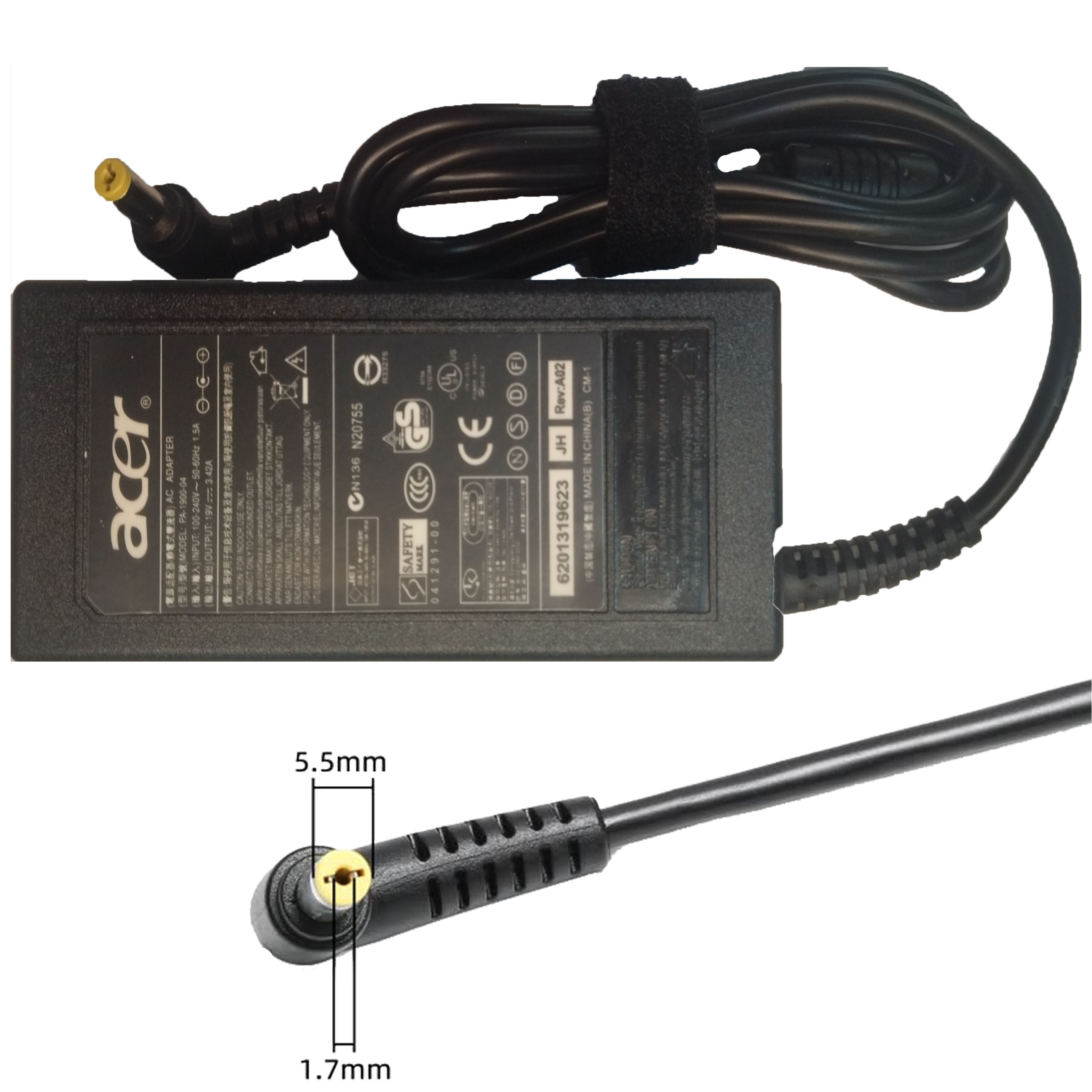 ACER Adapter 19V 3.42A (5.5*1.7) 65W — تصویر ۲