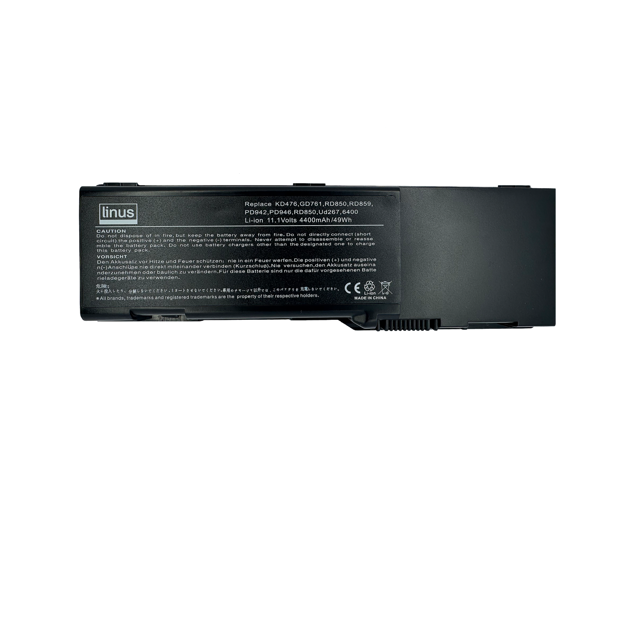 DELL BATTERY ins1501 6400 6CELL 4400MAH — تصویر ۳