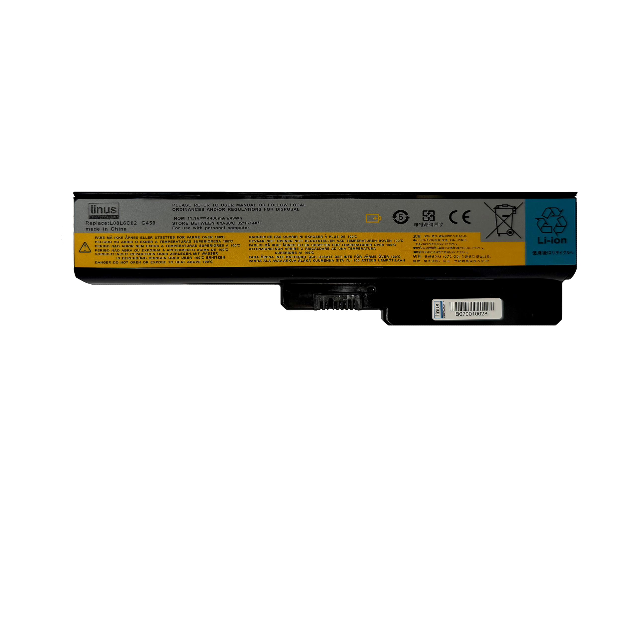 LENOVO BATTERY G450-V450 6CELL 4400MAH — تصویر ۲