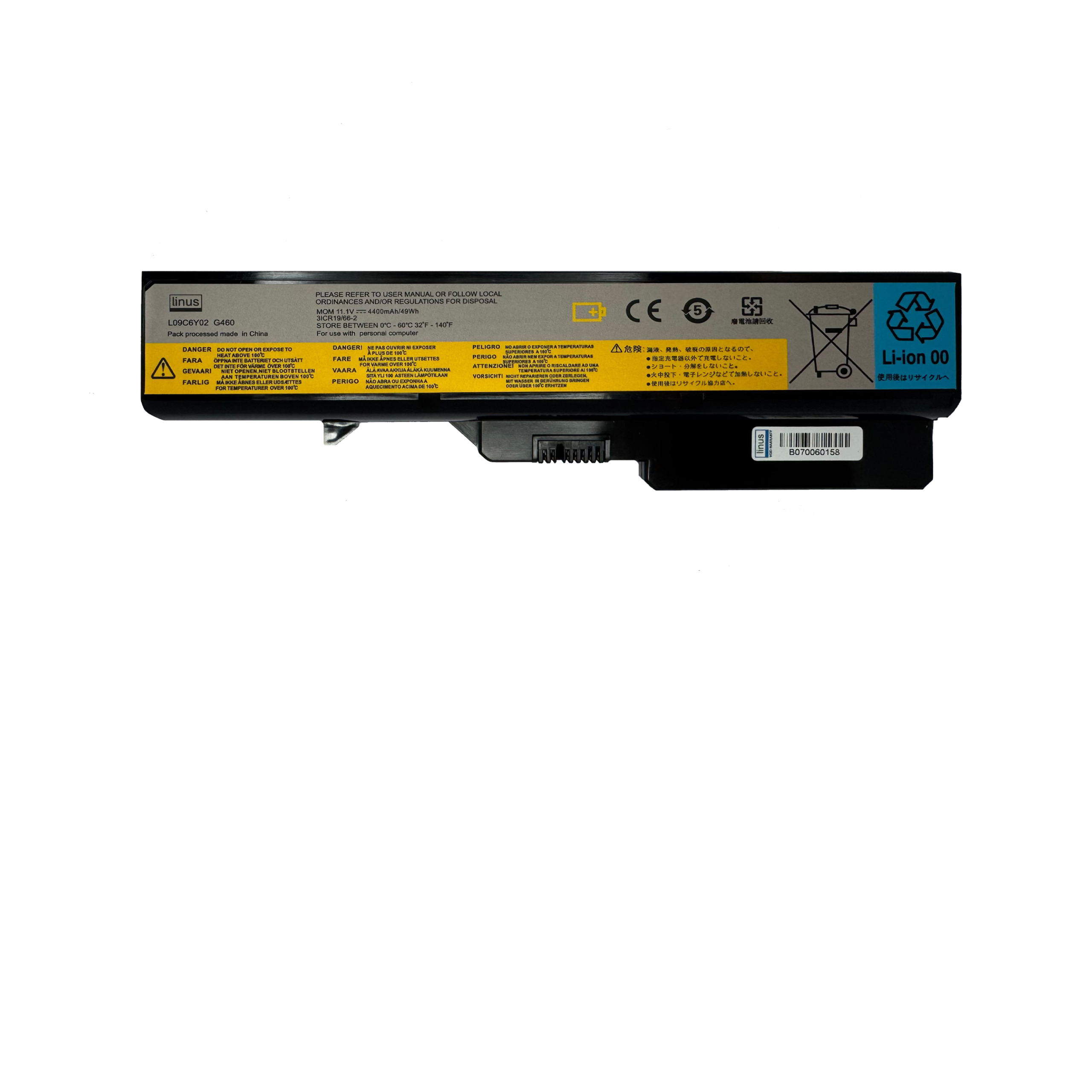 LENOVO BATTERY G460 L08S6Y21 6CELL 4400MAH — تصویر ۲