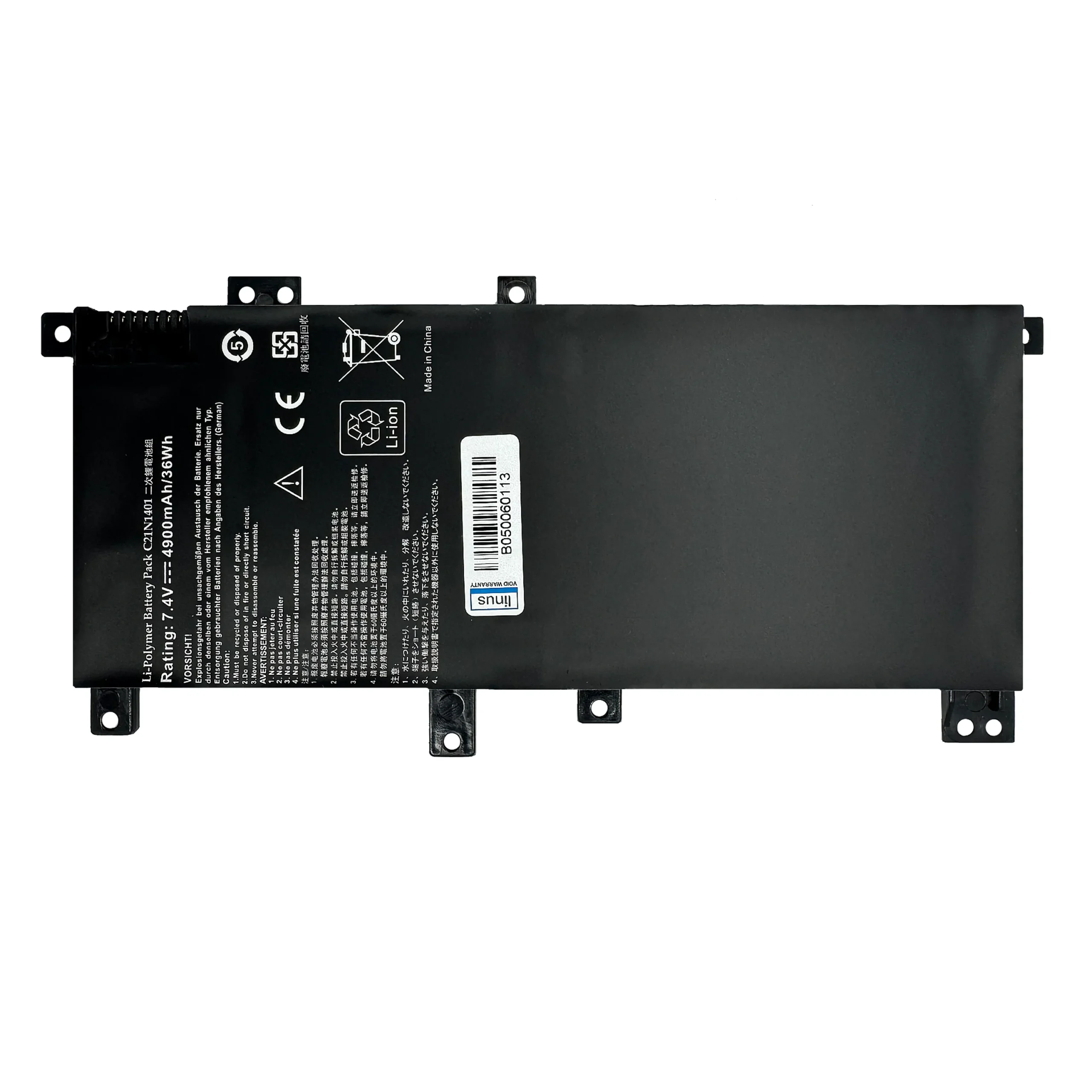 ASUS BATTERY X455 C21N1401 2CELL 4900MAH — تصویر ۳
