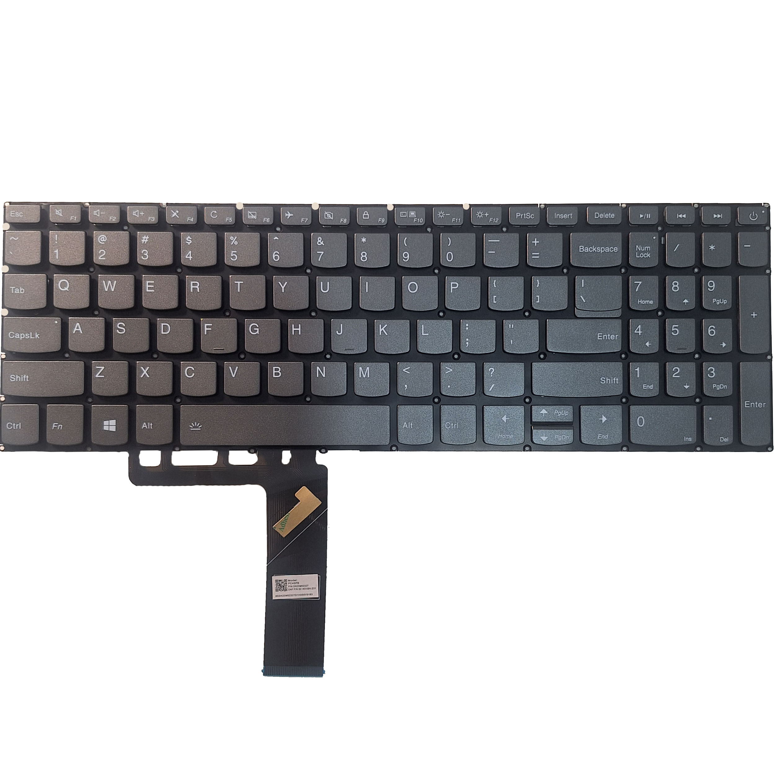 LENOVO Keyboard IP520 GRAY WITH BACKLIGHT — تصویر ۲
