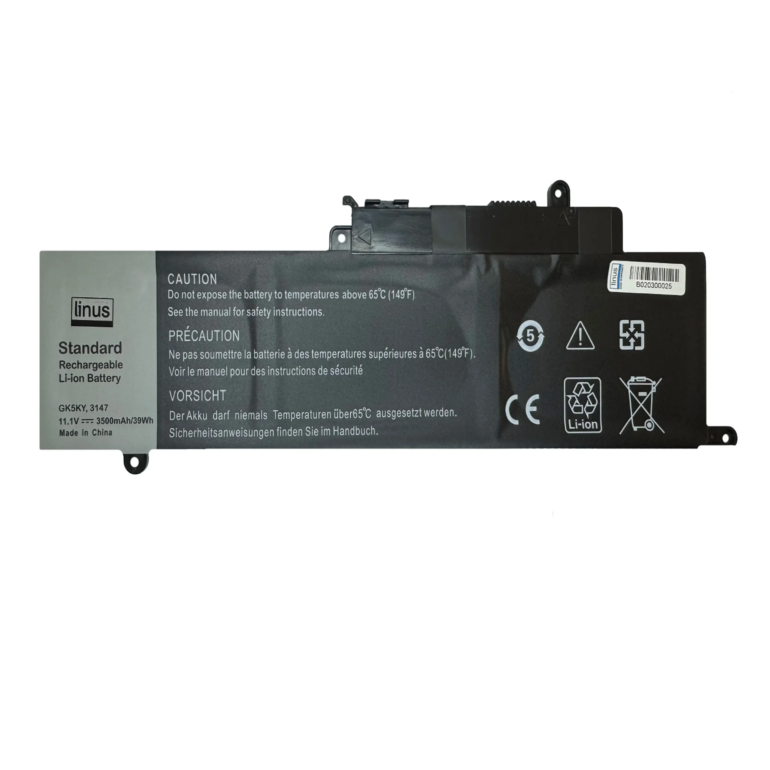 DELL BATTERY Inspiron 11 3147 GK5KY 3500MAH