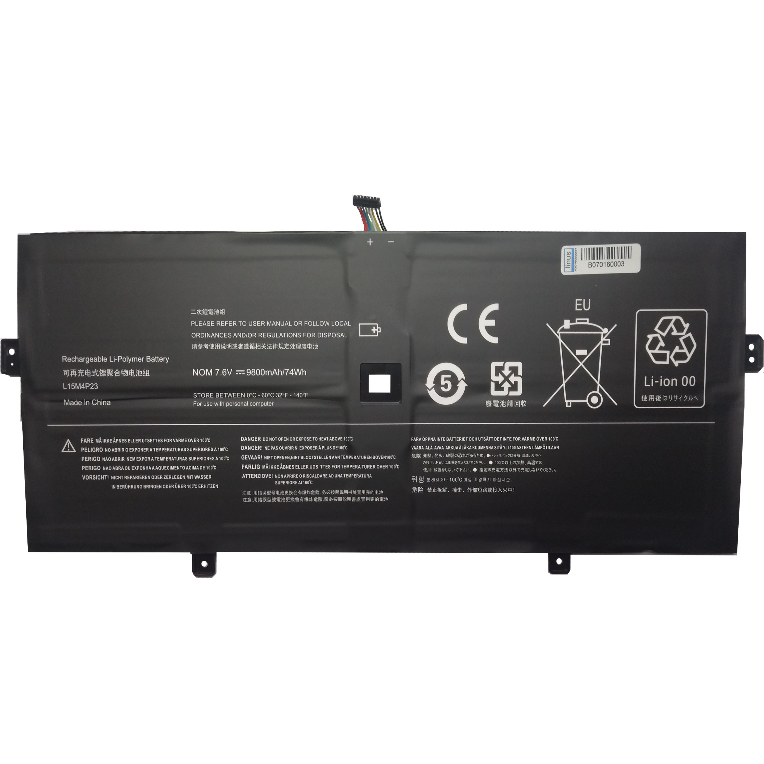 LENOVO BATTERY Yoga 910 L15M4P23 9800MAH — تصویر ۲