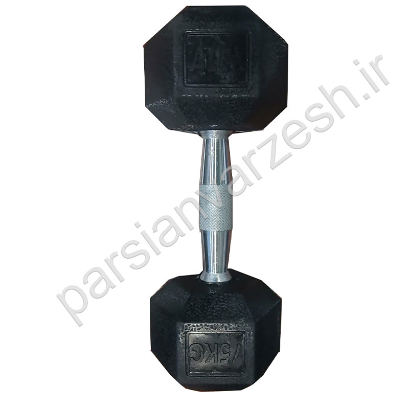 دمبل باشگاهی 6 ضلعی وزن هر عدد 15 کیلوگرم