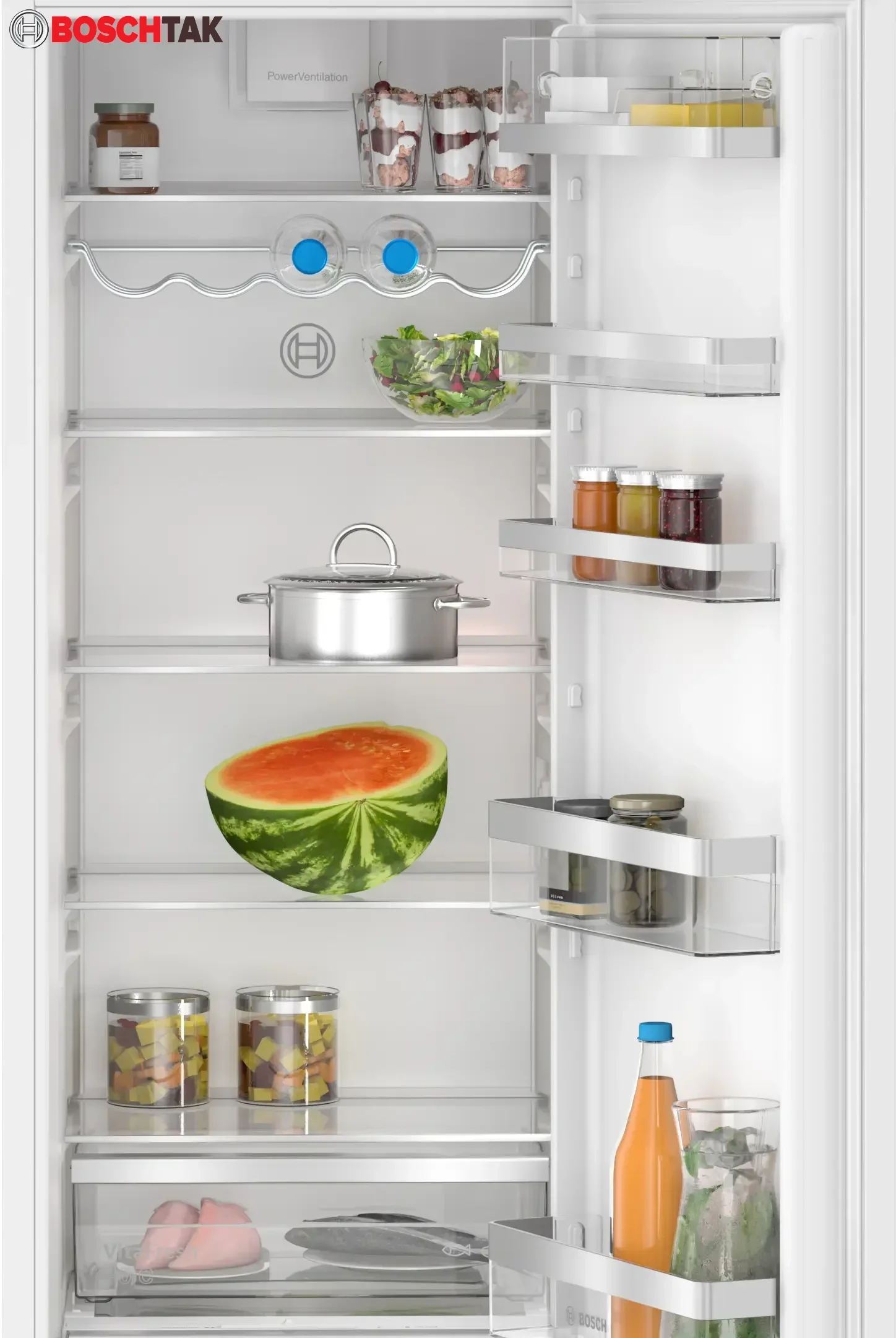 یخچال فریزر دوقلو توکار بوش مدل BOSCH KIR81AFD0M-GIN81AEE0M — تصویر ۷