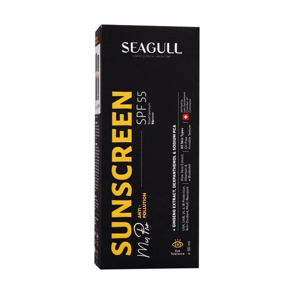 ضدآفتاب بی رنگ آقایان Seagull سی گل مدل SPF55 — تصویر ۵