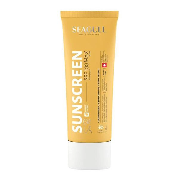 کرم ضد آفتاب بی رنگ Seagull سی گل SPF 100 مناسب انواع پوست 50 میلی لیتر — تصویر ۳