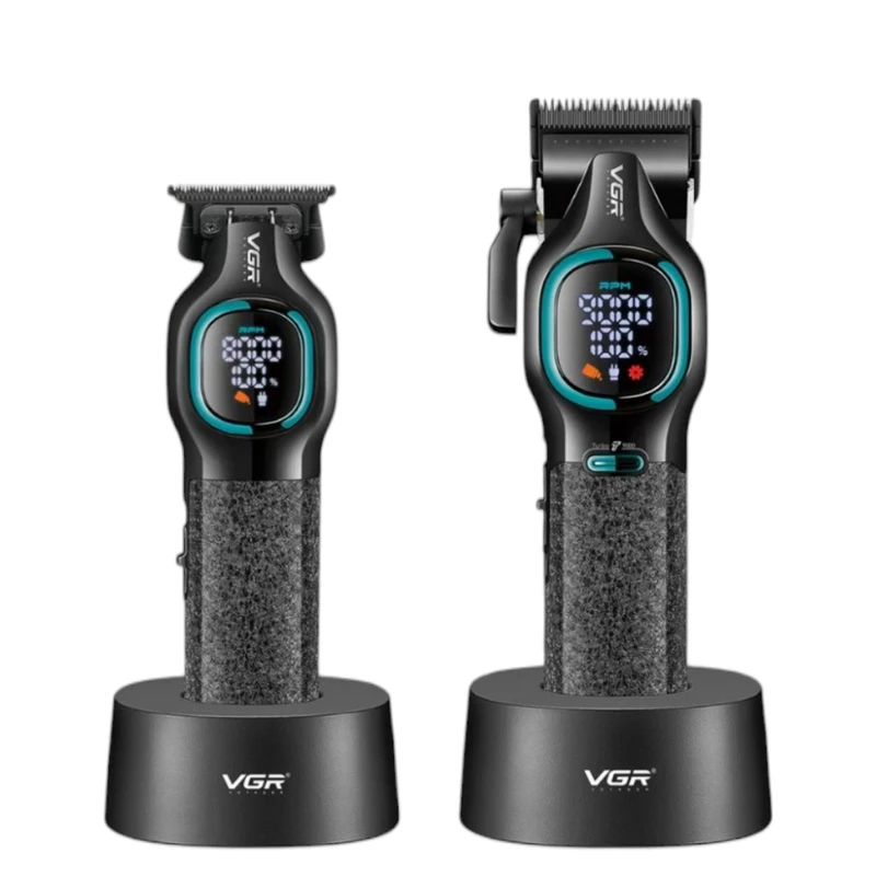 ماشین اصلاح موی سر و صورت شارژی وی جی ار مدل V-886 S2 — تصویر ۲