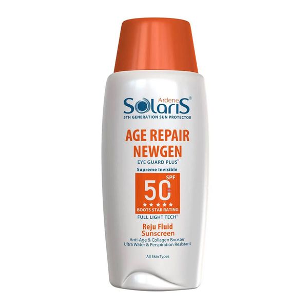 فلوئید ضد آفتاب بی رنگ آردن سولاریس مدل Age NewGen SPF50 حجم 100 میلیلیتر — تصویر ۲