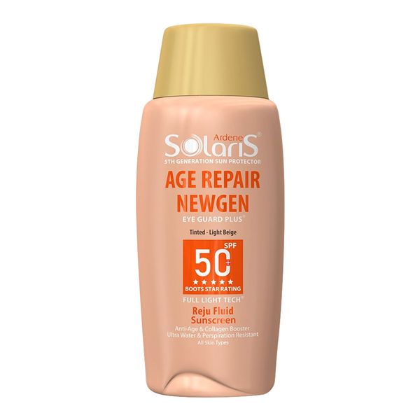 ضدآفتاب فلوئيدی بژروشن سولاريس Solaris مدل ايج ژن SPF50 ميل 75 — تصویر ۲