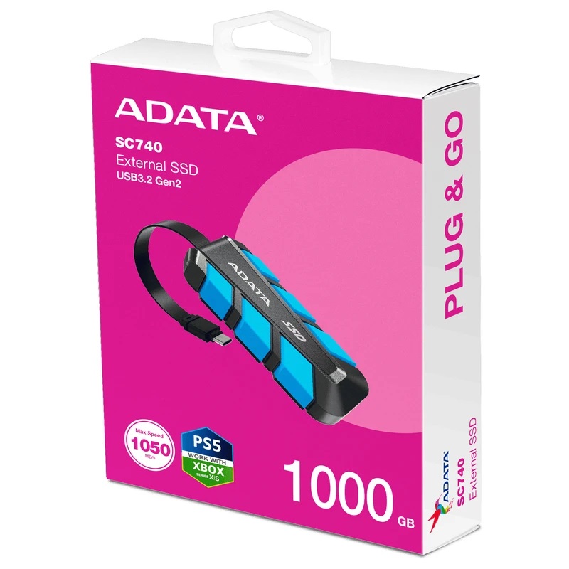 اس اس دی اکسترنال ای دیتا مدل SC740 ظرفیت 1 ترابایت رابط USB 3.2 Gen2
