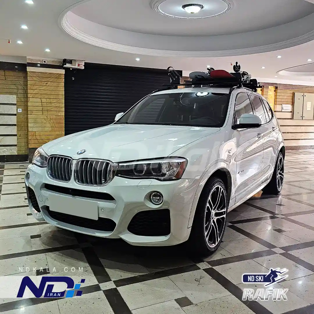 باربند BMW X3 مدل گیره ای برند رافیک طرح توله سوئد
