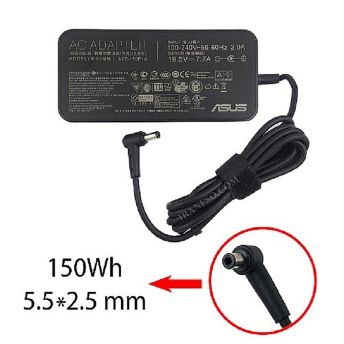 شارژر لپ تاپ ایسوس 19.5V 7.7A Slim سرنرمال