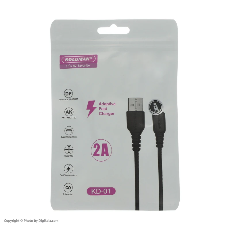 کابل USB-c کلومن مدل KD-01 — تصویر ۳