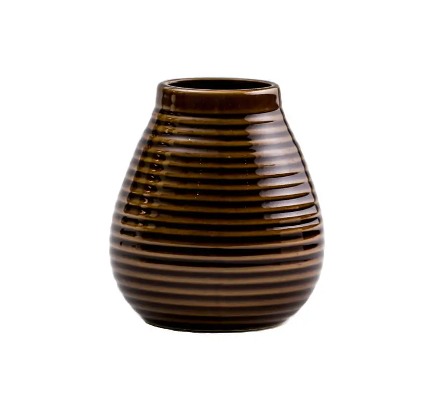 کوزه ماته سرامیکی قهوه ای تیره | Dark brown ceramic matè Bowl — تصویر ۲