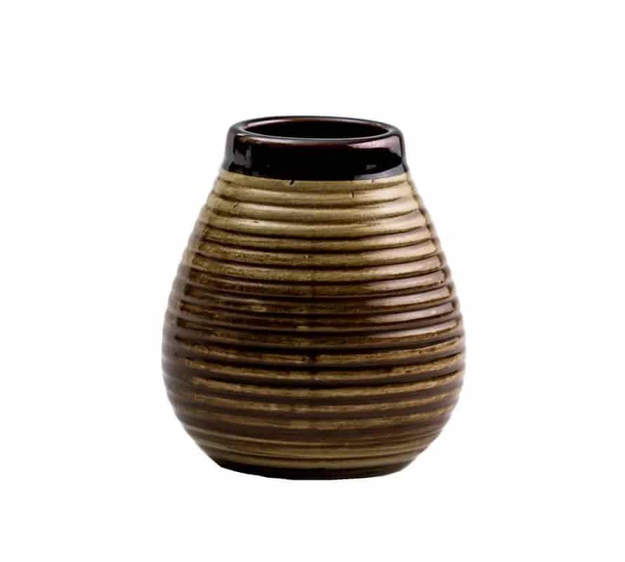 کوزه ماته سرامیکی قهوه ای روشن | Light brown ceramic matè Bowl — تصویر ۲