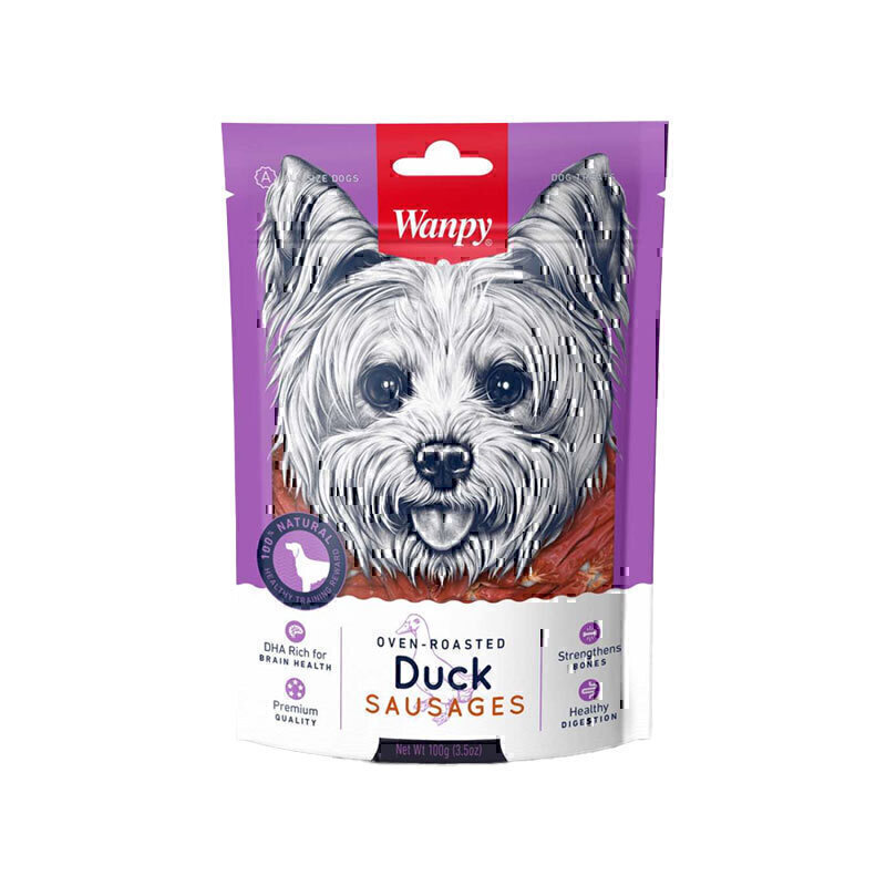 تشویقی سگ ونپی Wanpy OWEN ROASTED DUCK SAUSAGE مدل سوسیس اردک وزن 100 گرم