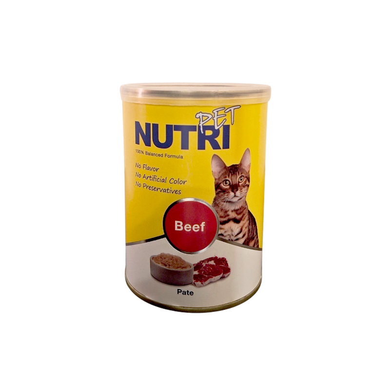 کنسرو غذای گربه نوتری پت پته با طعم گوشت گاو Nutri Pet Cat Pate with Beef وزن 425 گرم — تصویر ۲