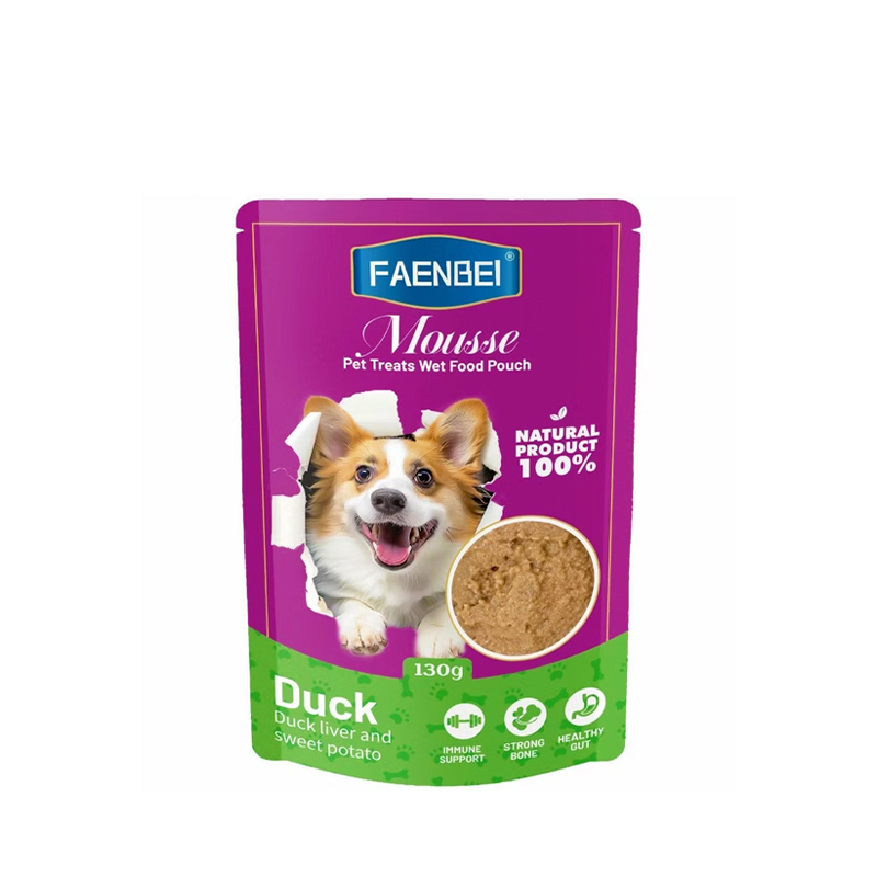 پوچ سگ فنبی با طعم اردک و سیب‌زمینی Faenbei Dog Pouch with Duck & Potato وزن 130 گرم — تصویر ۲