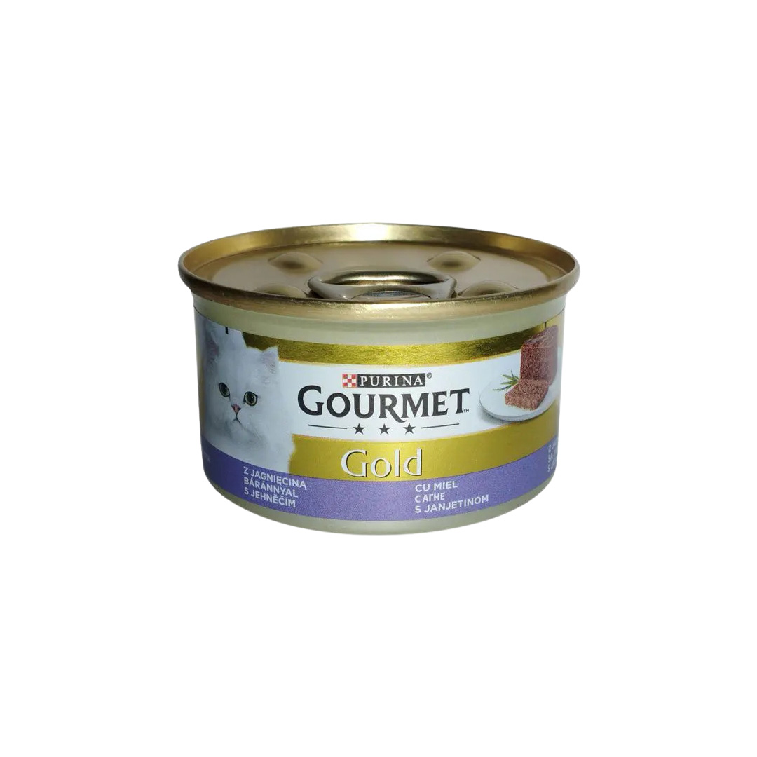 کنسرو غذای گربه گورمت با طعم گوشت بره Gourmet Gold وزن ۸۵ گرم — تصویر ۲