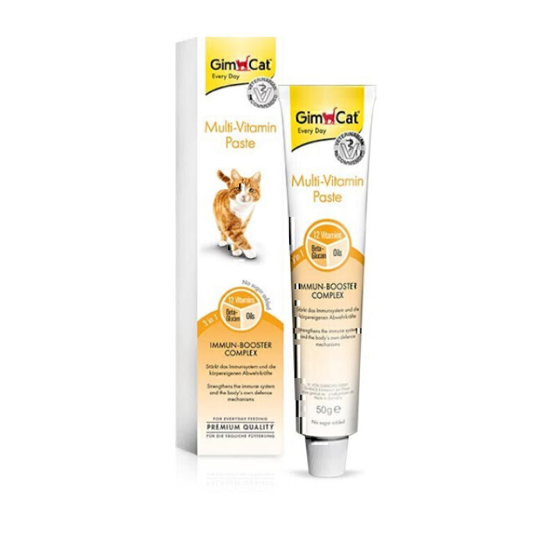 خمیر مولتی ویتامین گربه بالغ مدل GimCat Paste Multi Vitamin برند جیم کت وزن 50 گرم