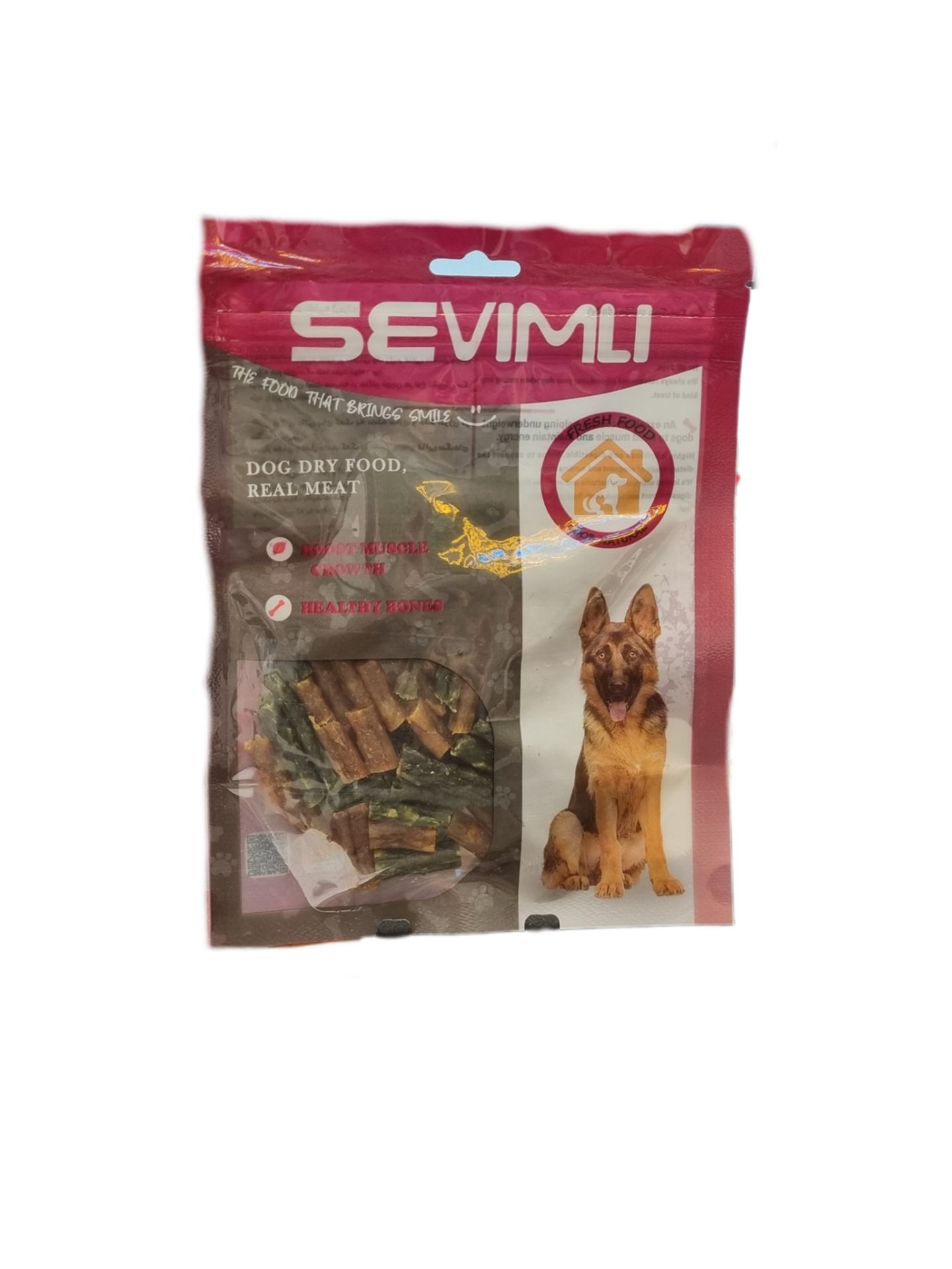 تشویقی سگ سویملی مدل نگینی طعم گوشت مرغ، سیب و موز Sevimli — تصویر ۲