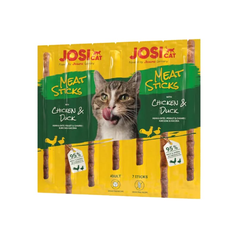 تشویقی مدادی گربه جوسی کت جوسرا با طعم مرغ و اردک Josicat Meat Sticks Chicken & Duck بسته 1 عددی