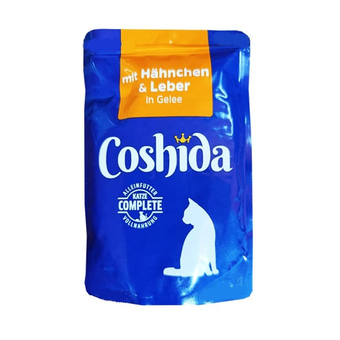 پوچ گربه کوشیدا با طعم مرغ و جگر در سس Coshida Pouch Chicken & Liver وزن ۱۰۰ گرم — تصویر ۲