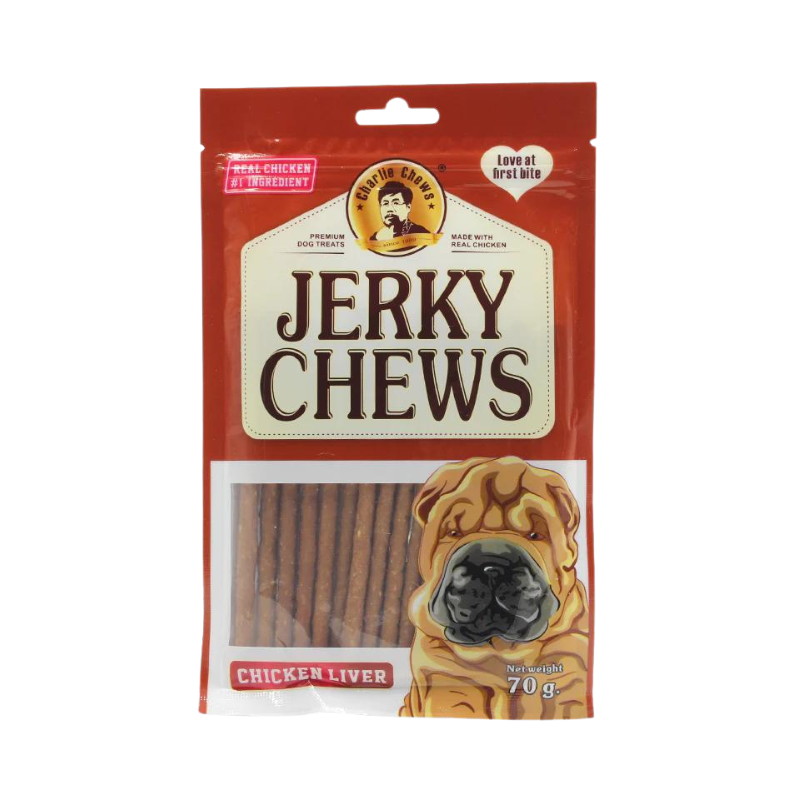 تشویقی سگ مدل مدادی با طعم جگر مرغ جرکی چیوز (JERKY CHEWS) — تصویر ۳