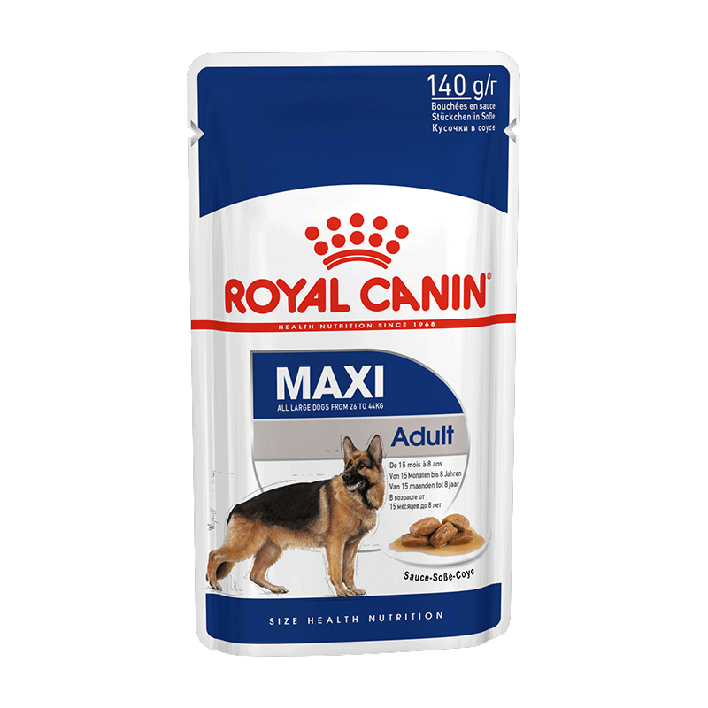 پوچ سگ بالغ نژاد بزرگ رویال کنین Royal Canin Maxi Adult وزن 140 گرم