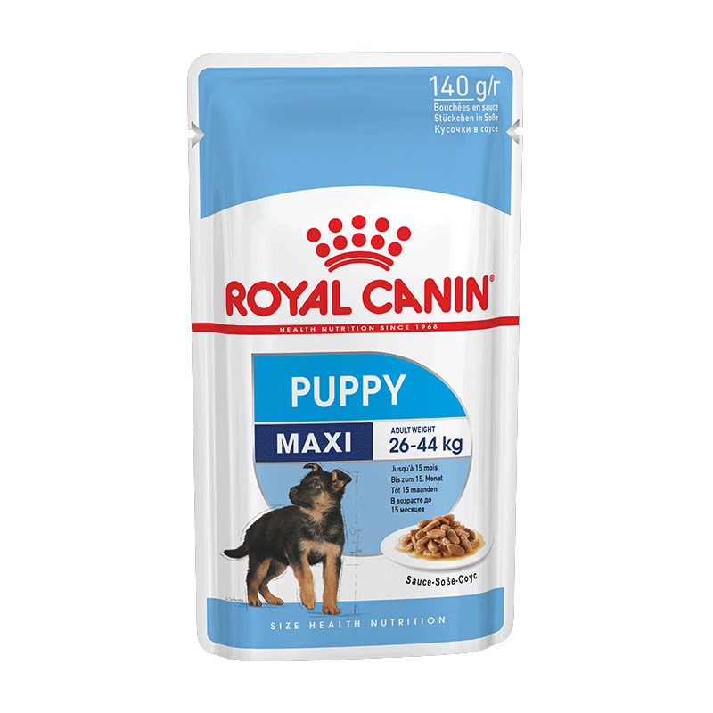 پوچ توله سگ نژاد بزرگ رویال کنین Royal Canin Maxi Puppy وزن 140 گرم — تصویر ۲