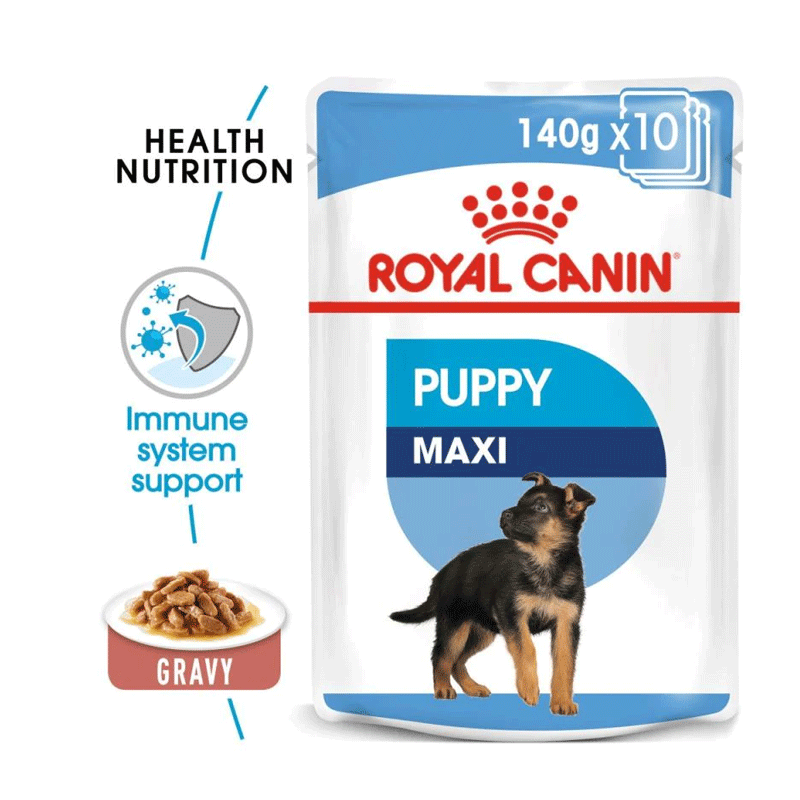 پوچ توله سگ نژاد بزرگ رویال کنین Royal Canin Maxi Puppy وزن 140 گرم — تصویر ۴