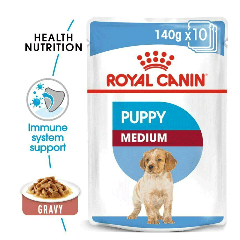 پوچ توله سگ نژاد متوسط رویال کنین Royal Canin Medium Puppy وزن 140 گرم — تصویر ۴