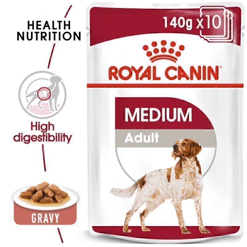 پوچ سگ بالغ نژاد متوسط رویال کنین Royal Canin Medium Adult وزن 140 گرم — تصویر ۴