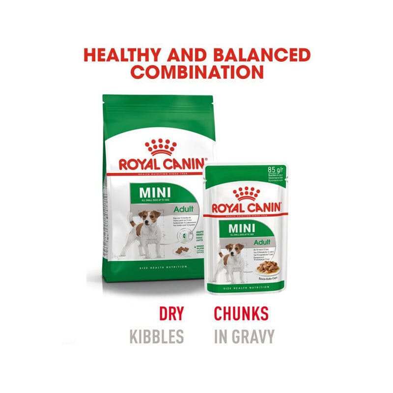 پوچ سگ نژاد کوچک رویال کنین Royal Canin Mini Adult وزن ۸۵ گرم — تصویر ۶