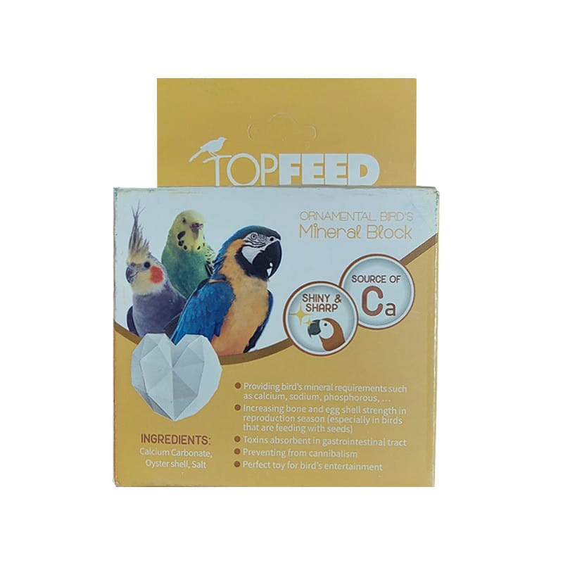 بلوک معدنی پرندگان تاپ فید Topfeed Mineral Block وزن 100 گرم — تصویر ۲
