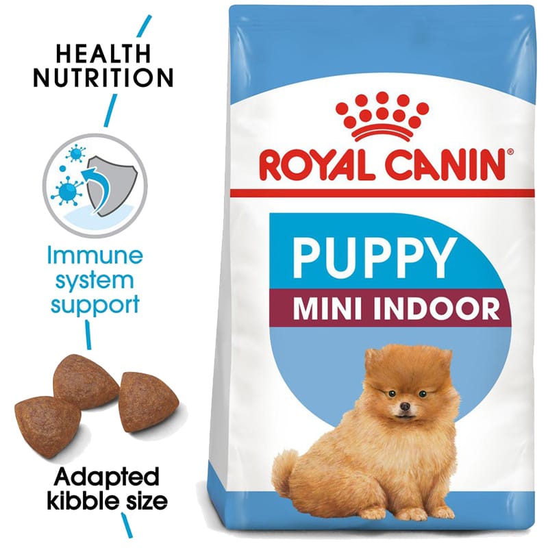 غذای خشک توله سگ نژاد کوچک رویال کنین Royal Canin Mini Indoor Puppy وزن 1.5 کیلوگرم — تصویر ۵
